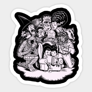 SCARY STORY! (White Ink Version) Sticker